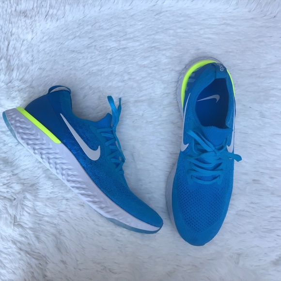 nike epic react flyknit blue glow